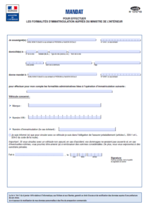 Exemple d’un formulaire CERFA 13757*03 « Mandat »